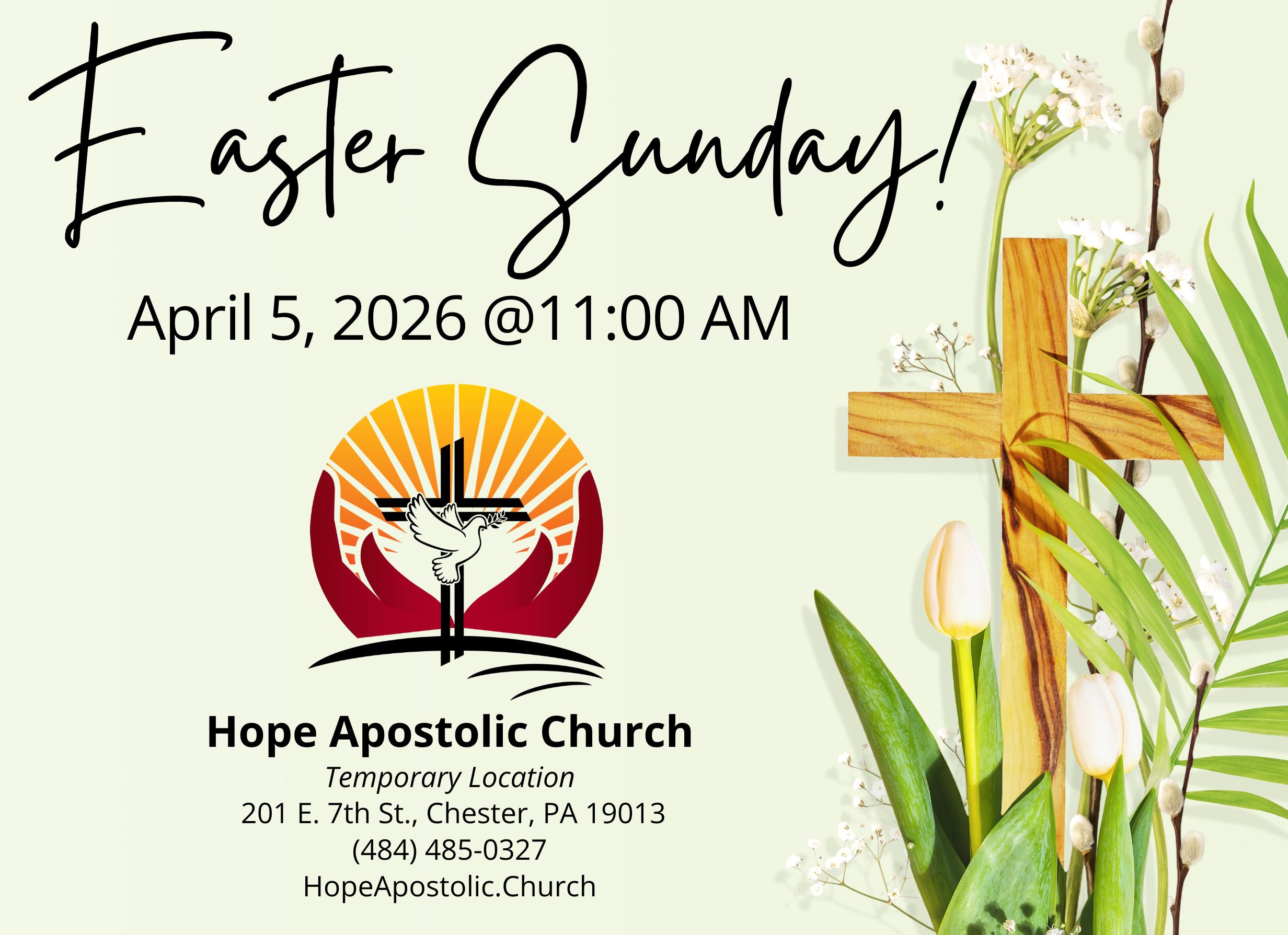 Hope Apostolic Easter 2026